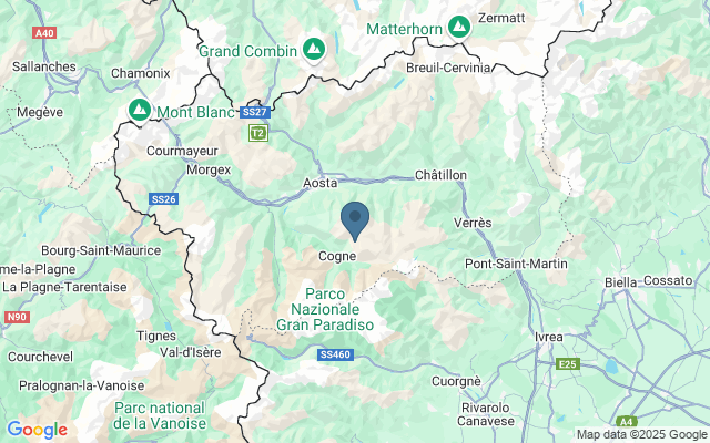 Kaart met locatie Skiën in Italie